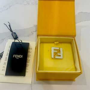Preowned Forever Fendi FF brooch
